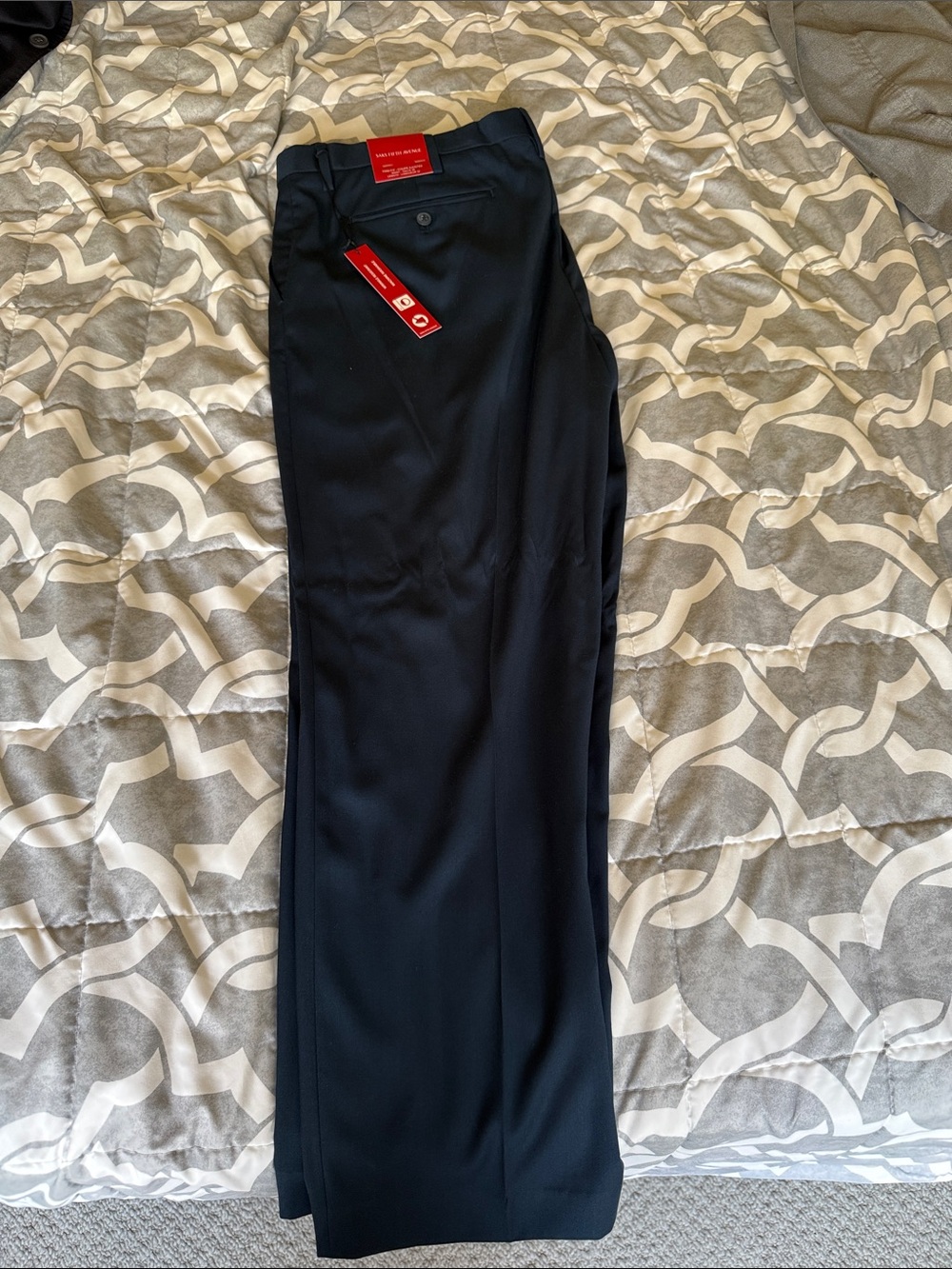 Saks Fifth Avenue Men's Navy Dress Trousers